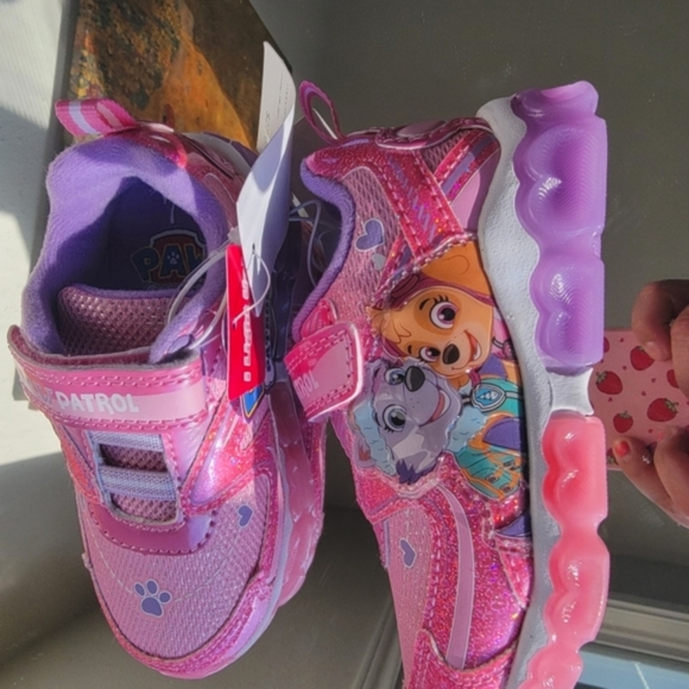 Paw Patrol Pink and Purple Sneakers with Velcro Closure
